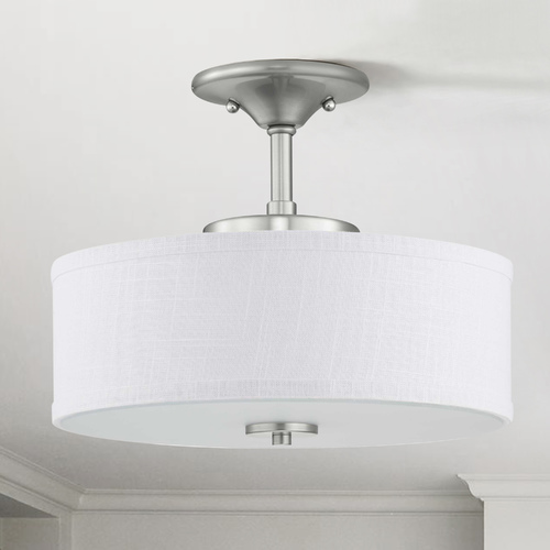 Progress Lighting Inspire LED Brushed Nickel LED Semi-Flush Mount by Progress Lighting P350134-009-30