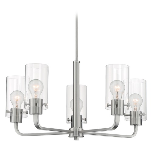Sommerset Brushed Nickel Chandelier by Satco Lighting