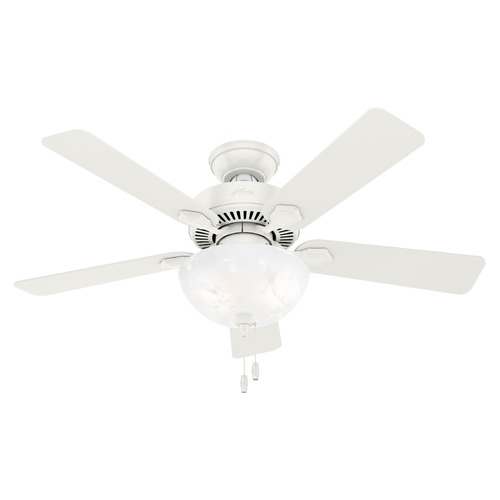 Hunter Fan Company Hunter Ceiling Fan With Light 44 inch Swanson in Fresh White 50905
