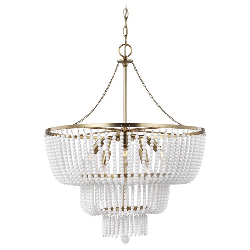 Jackie Satin Brass LED Chandelier by Visual Comfort Studio