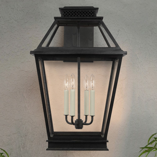 Visual Comfort Studio Collection Chapman & Meyers Falmouth Dark Weathered Zinc Outdoor Lantern by Visual Comfort Studio CO1044DWZ