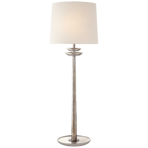 Aerin Beaumont Medium Buffet Lamp in Silver Leaf by Visual Comfort Signature
