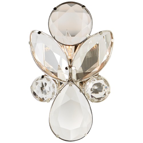 Visual Comfort Signature Collection Kate Spade New York Lloyd JeweLED Sconce in Nickel by Visual Comfort Signature KS2015PNCG