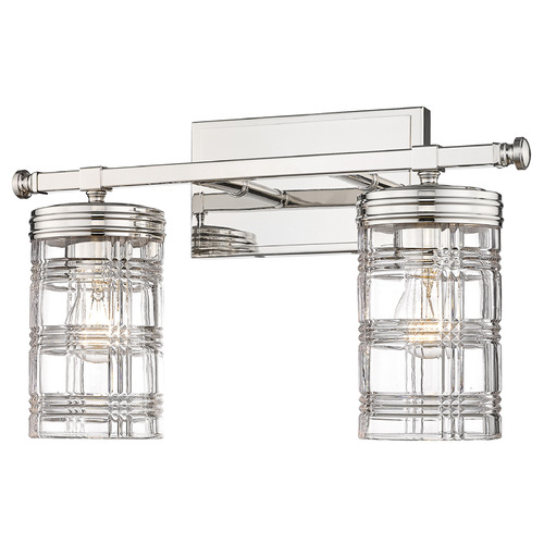 Z-Lite Archer Polished Nickel Bathroom Light by Z-Lite 344-2V-PN