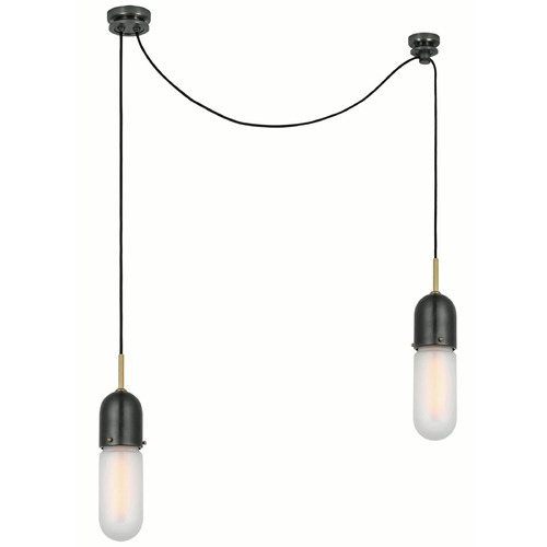 Thomas OBrien Junio Chandelier in Bronze & Brass by VC Signature