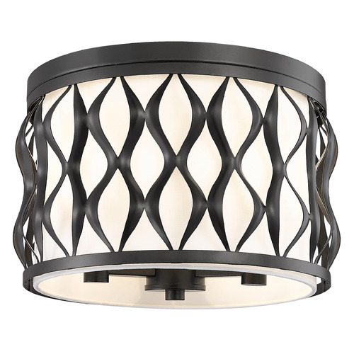 Z-Lite Harden Matte Black Flushmount Light