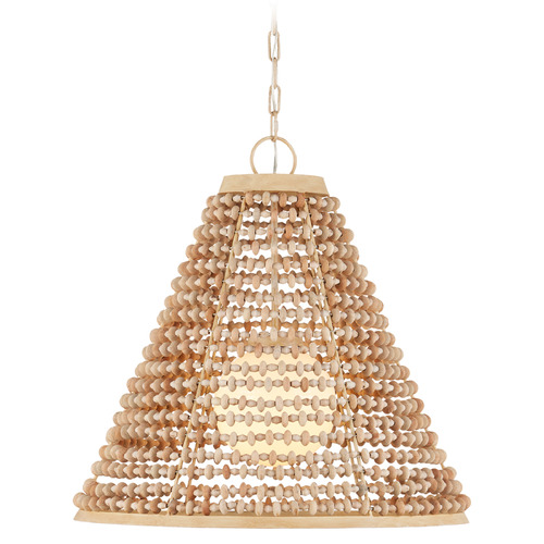 Currey and Company Pendulum Natural / Coco Cream Pendant Light with Globe Shade