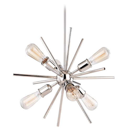 Vaxcel Lighting Estelle Polished Nickel Pendant Light