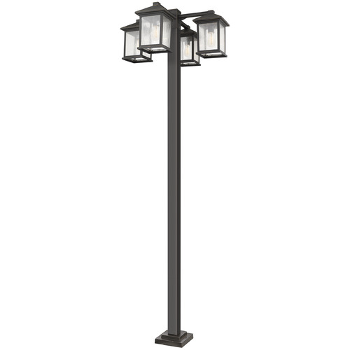 Z-Lite Portland Oil Rubbed Bronze Post Light by Z-Lite 531-4-536P-ORB