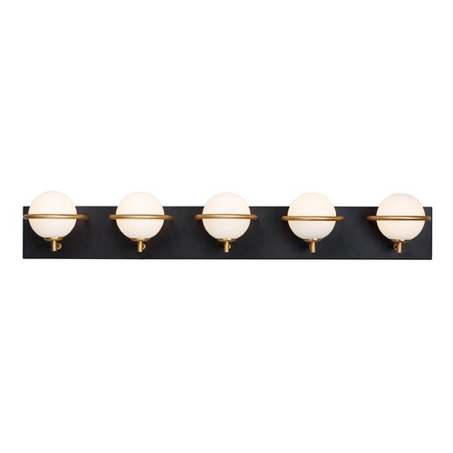 Maxim Lighting Revolve Black & Gold LED Bathroom Light by Maxim Lighting 21605SWBKGLD