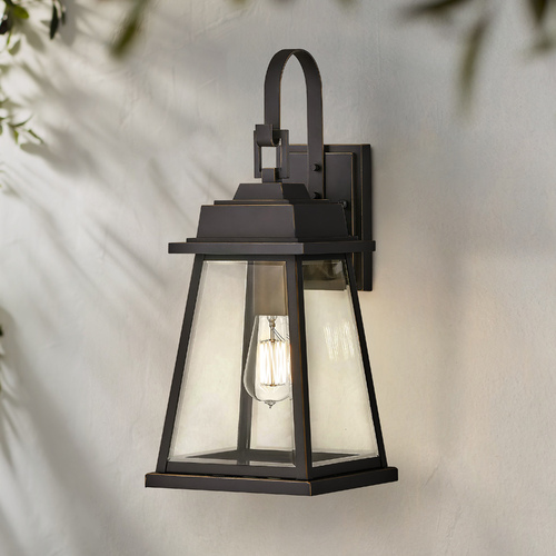 Bainbridge 19.25-Inch Oil Rubbed Bronze & Heritage Brass Outdoor Wall Light by Hinkley Lighting