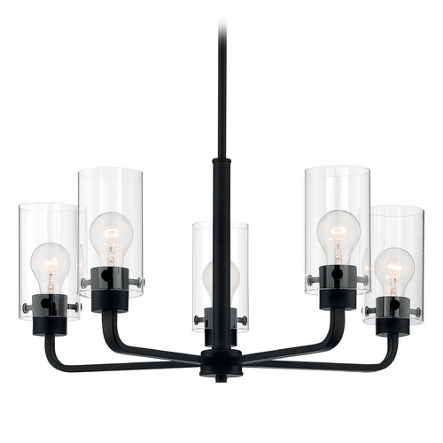 Satco Lighting Sommerset Matte Black Chandelier by Satco Lighting 60/7275