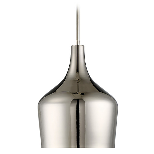 Meridian 10.5-Inch Wide Pendant in Polished Nickel Nickel by Meridian M70020PN