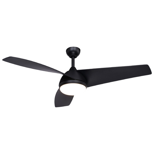Vaxcel Lighting Odell Black LED Ceiling Fan with Light