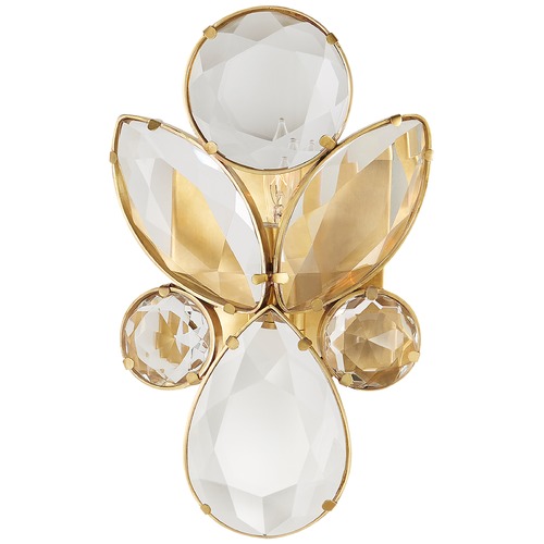 Visual Comfort Signature Collection Kate Spade New York Lloyd JeweLED Sconce in Brass by Visual Comfort Signature KS2015SBCG