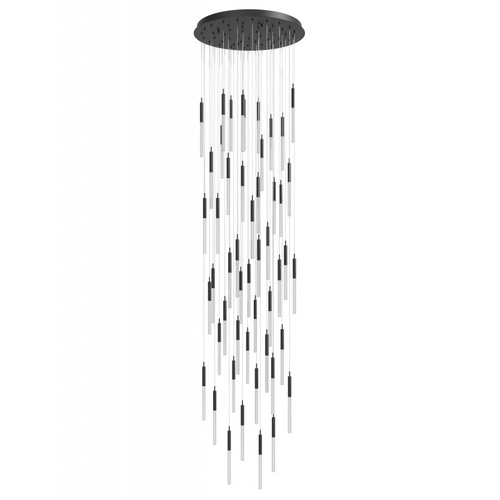 Avenue Lighting Boa Black LED Multi-Light Pendant with Cylindrical Shade