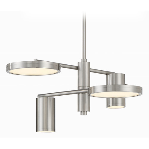 George Kovacs Lighting George Kovacs Swivel Brushed Nickel LED Mini-Chandelier P5494-084-L