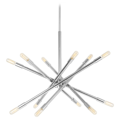 Visual Comfort Studio Collection Chapman & Myers Eastyn Polished Nickel Chandelier