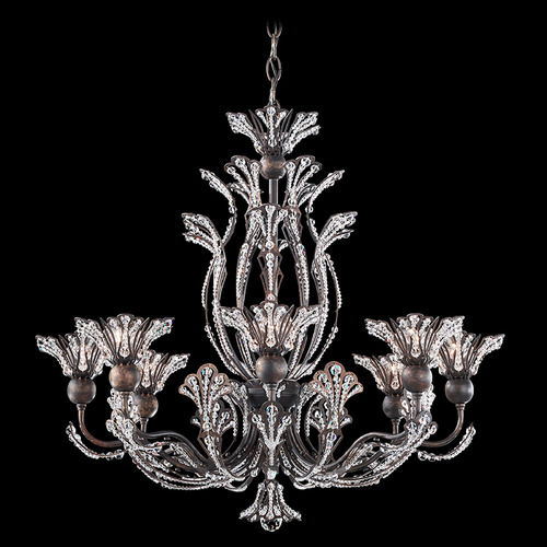 Schonbek Worldwide Lighting Rivendell Heirloom Bronze Crystal Chandelier
