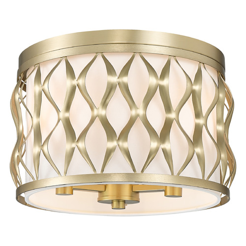 Z-Lite Harden Modern Gold Flushmount Light
