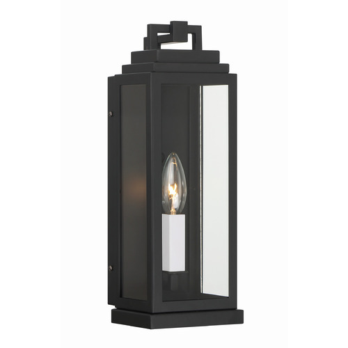 Crystorama Lighting Aspen Matte Black Outdoor Wall Light