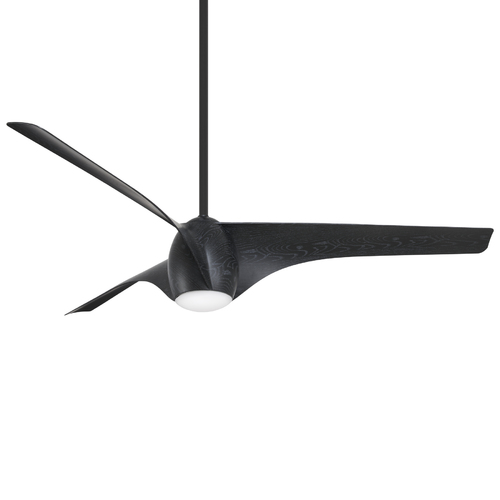 Airewave 65-Inch LED Ceiling Fan in Matte Black Maple by Minka Aire