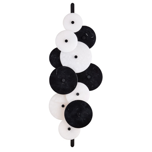 Currey and Company Inyo Natural / Satin Black LED Sconce