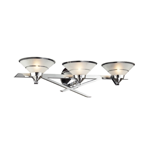 Elk Lighting Modern Bathroom Light Chrome Refraction by Elk Lighting 1472/3