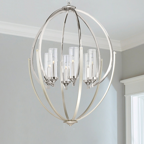 Progress Lighting Evoke Chandelier in Polished Nickel by Progress Lighting P400026-104