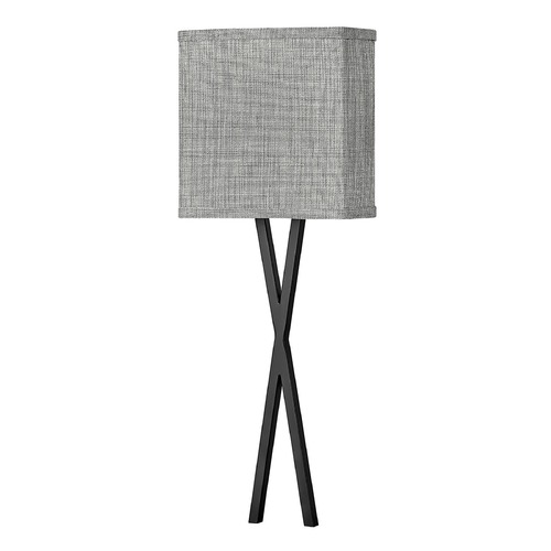 Axis LED Wall Sconce in Black & Heathered Gray by Hinkley Lighting