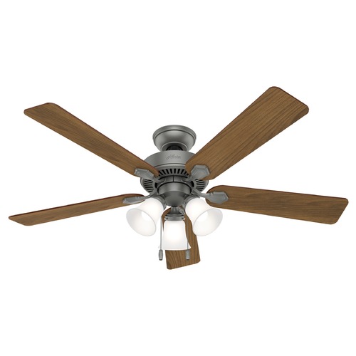 52-Inch Swanson Fan in Matte Silver by Hunter Fan Company