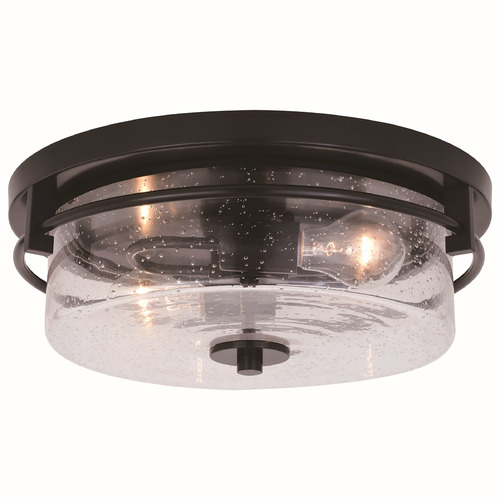 Vaxcel Lighting Addison Matte Black Flushmount Light