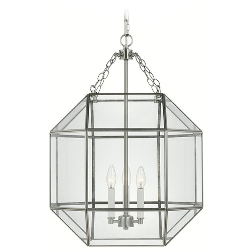 Visual Comfort Studio Collection Visual Comfort Studio Collection Morrison Brushed Nickel Pendant Light with Octagon Shade 5279403-962
