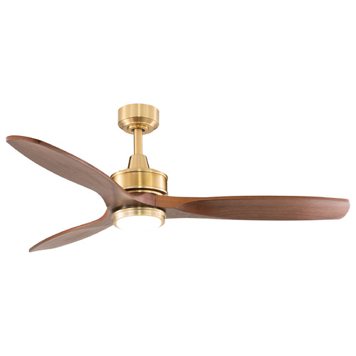 Vaxcel Lighting Curtiss Satin Brass LED Ceiling Fan with Light