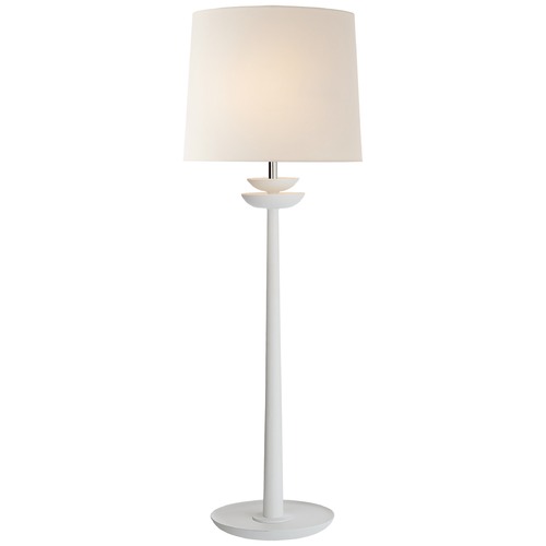 Visual Comfort Signature Collection Aerin Beaumont Medium Buffet Lamp in Matte White by Visual Comfort Signature ARN3301WHTL