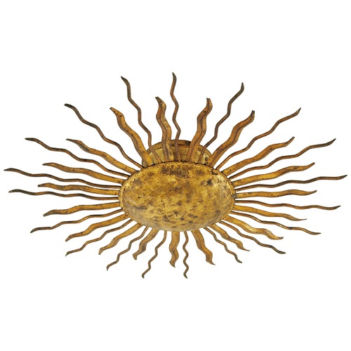 Visual Comfort Signature Collection Suzanne Kasler Re Flush Mount in Gilded Iron by Visual Comfort Signature SK4000GI