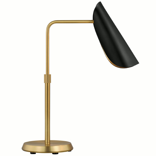 Tresa Task Table Lamp in Black & Brass by Visual Comfort Studio
