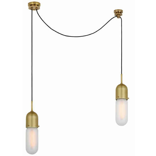 Thomas OBrien Junio Chandelier in Antique Brass by VC Signature