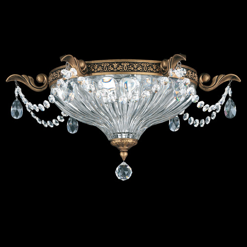 Schonbek Worldwide Lighting Milano Florentine Bronze Flushmount Light