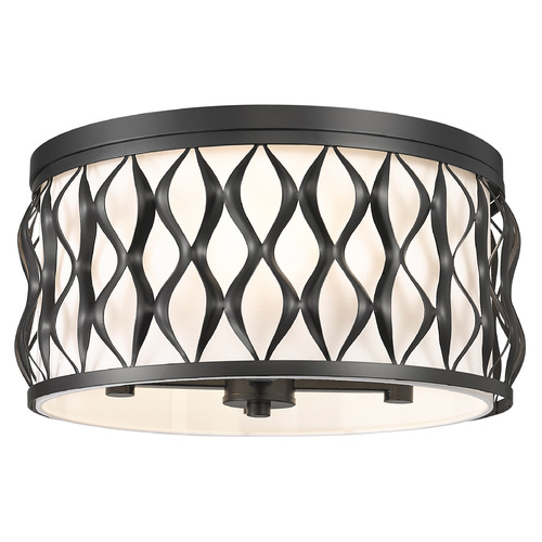 Z-Lite Z-Lite Harden Matte Black Flushmount Light 1948F16-MB