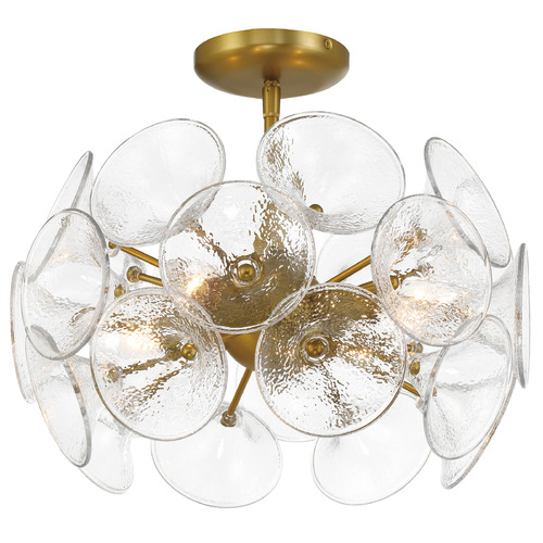 Minka Lavery Winter Soft Brass Semi-Flushmount Light