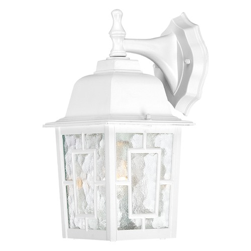 Outdoor Wall Light with Clear Glass in White by Nuvo Lighting