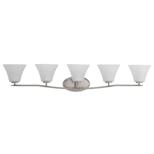 Bravo Bathroom Light in Brushed Nickel by Progress Lighting