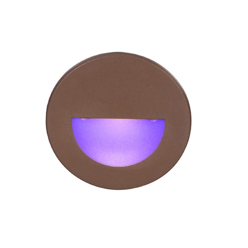 WAC Lighting Bronze LED Recessed Step Light with Blue LED by WAC Lighting WL-LED300-BL-BZ