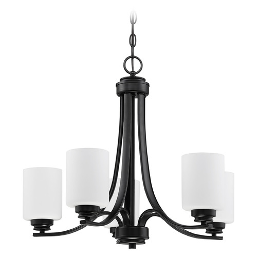 Craftmade Lighting Bolden Flat Black Chandelier by Craftmade Lighting 50525-FB-WG