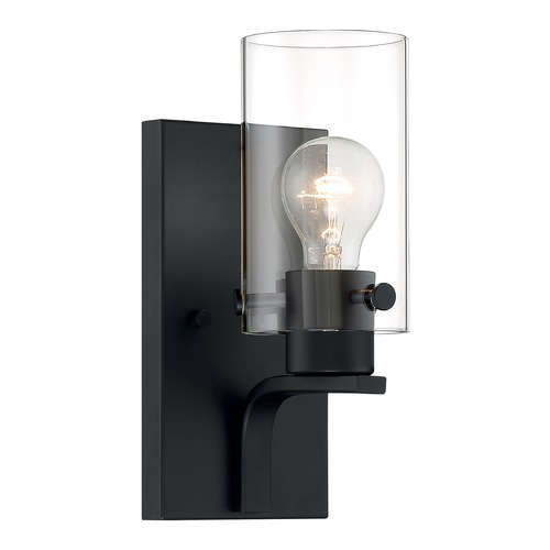 Sommerset Matte Black Sconce by Satco Lighting