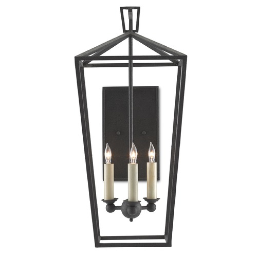 Currey and Company Denison Mole Black Sconce