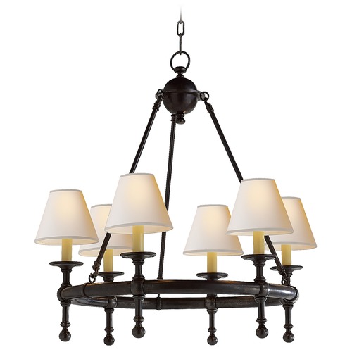 Visual Comfort Signature Collection E.F. Chapman Classic Chandelier in Bronze by Visual Comfort Signature SL5814BZNP