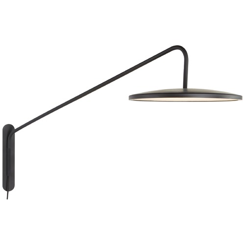 Visual Comfort Signature Collection Peter Bristol Dot 16-Inch Convertible Sconce in Matte Black by Visual Comfort Signature PB2020MBK