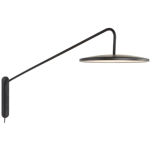 Peter Bristol Dot 16-Inch Convertible Sconce in Matte Black by Visual Comfort Signature